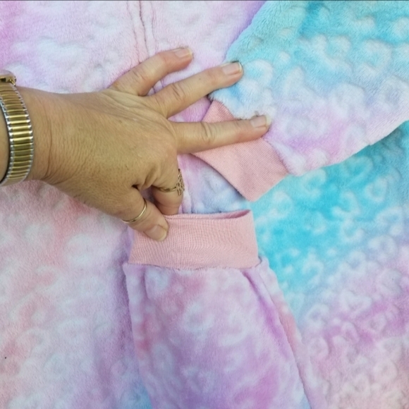 Soft OnePiece LEOPARD SLEEPER Pajamas Costume Jumpsuit Pj's (Med 8-10) *READ* - Picture 6 of 8